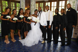 Black and white shop wedding party attire